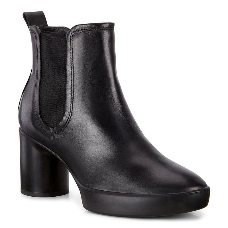 Women Boots Ecco Shape Sculpted Motion 55 - Heeled Booties Black - India UCMNAI780